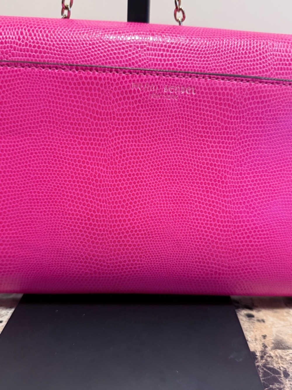 Henri Bendel Snakeskin-Embossed Uptown Crossbody/ Clutch - Picture 6 of 14